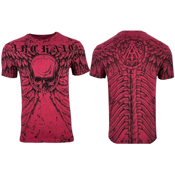 ARCHAIC by AFFLICTION Mens T-Shirt COLLISION Cross - Picture 2 of 9